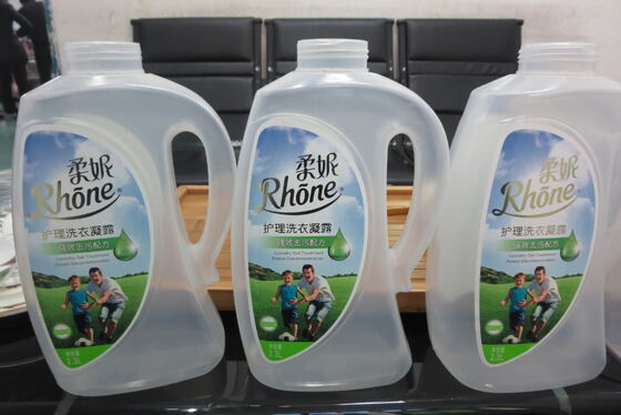 Double Sided Roller Labeling Machine For Cleaning Agents Laundry Detergent