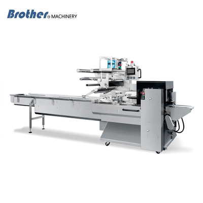 Flow Wrapper For Bread Pastries Biscuits Chocolate Bars/Blocks Horizontal Wrapping Machine
