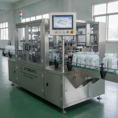 Full Automatic Sanitary Napkin Packing Machine Integrated with Mitsubishi Q170MSCPU S1 Plc Controller Ensuring Packaging