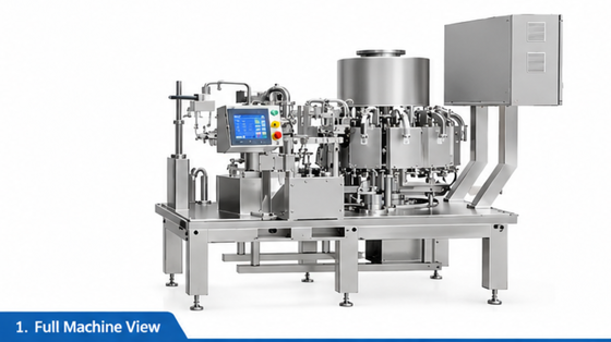Automatic Premade Pouch Vacuum Packing Machine with 10-Station Bag Feeding and 12-Station Vacuum System